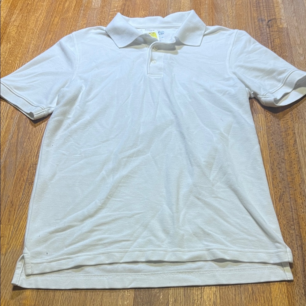 Croft & Barrow Men Small White Easy Care 3 Button Collar Short Sleeve Polo Shirt
